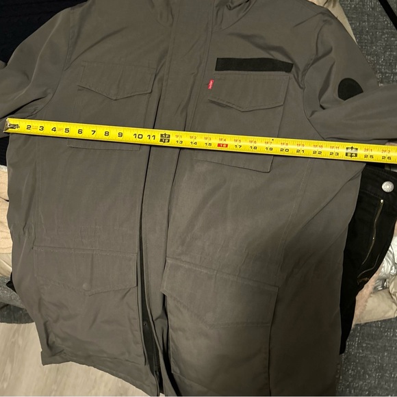 MENS LEVI | Grey Military Style Rain Jacket - Picture 7 of 7